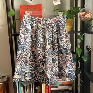 Floral Pattern A Line Skirt